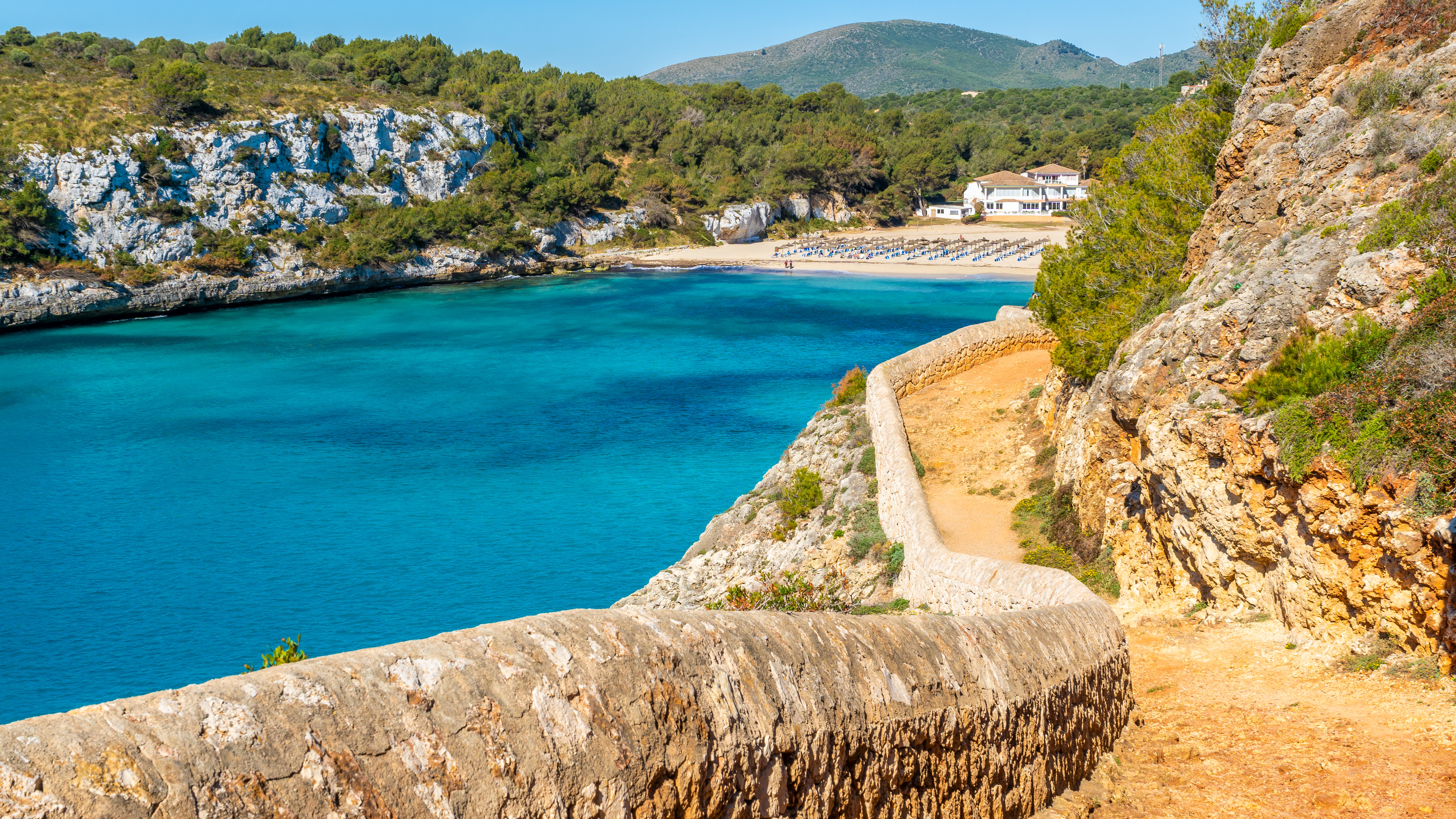 Bahía de Cala Romántica en Manacor, Mallorca