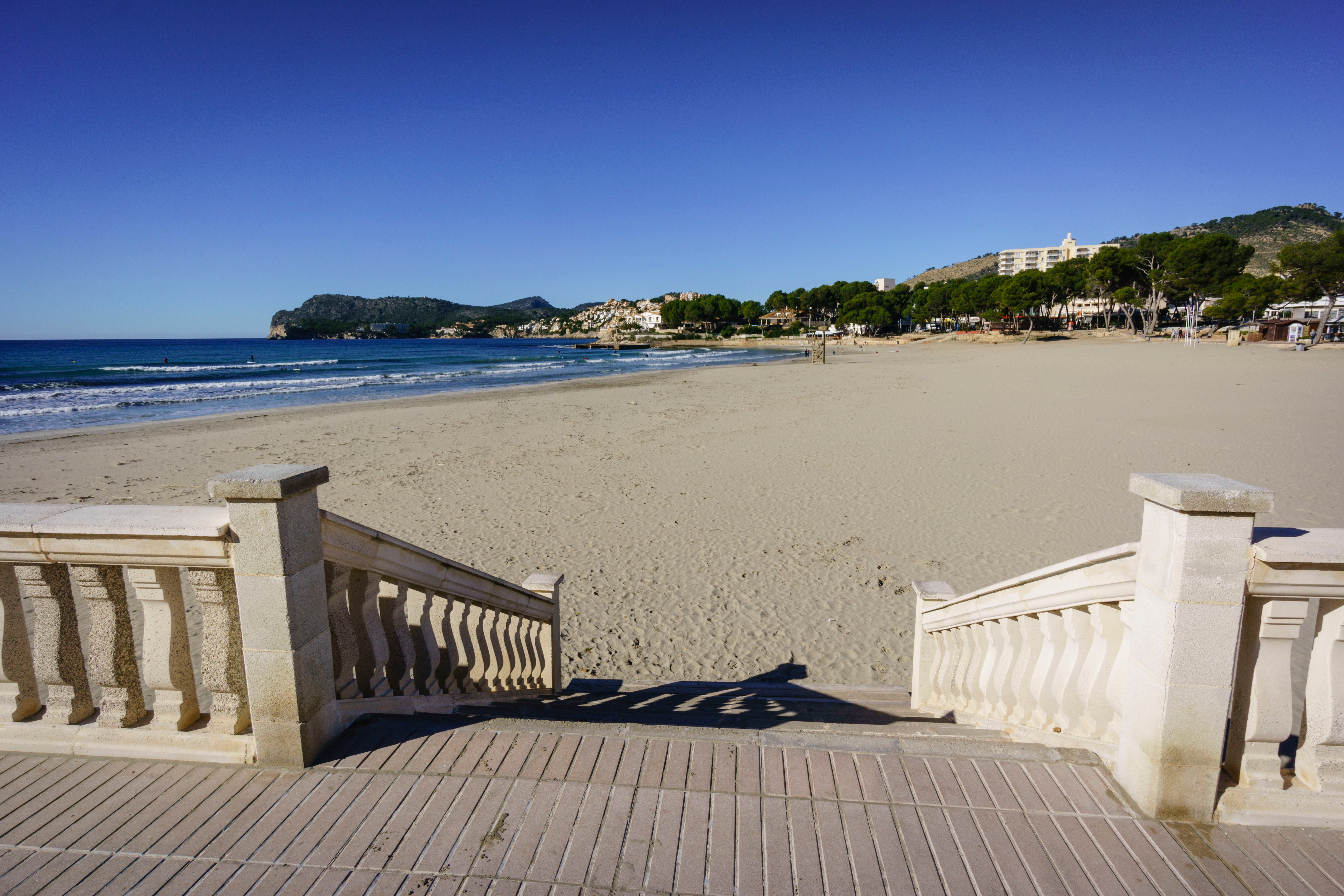 Old stairs at the entrance to Paguera Beach