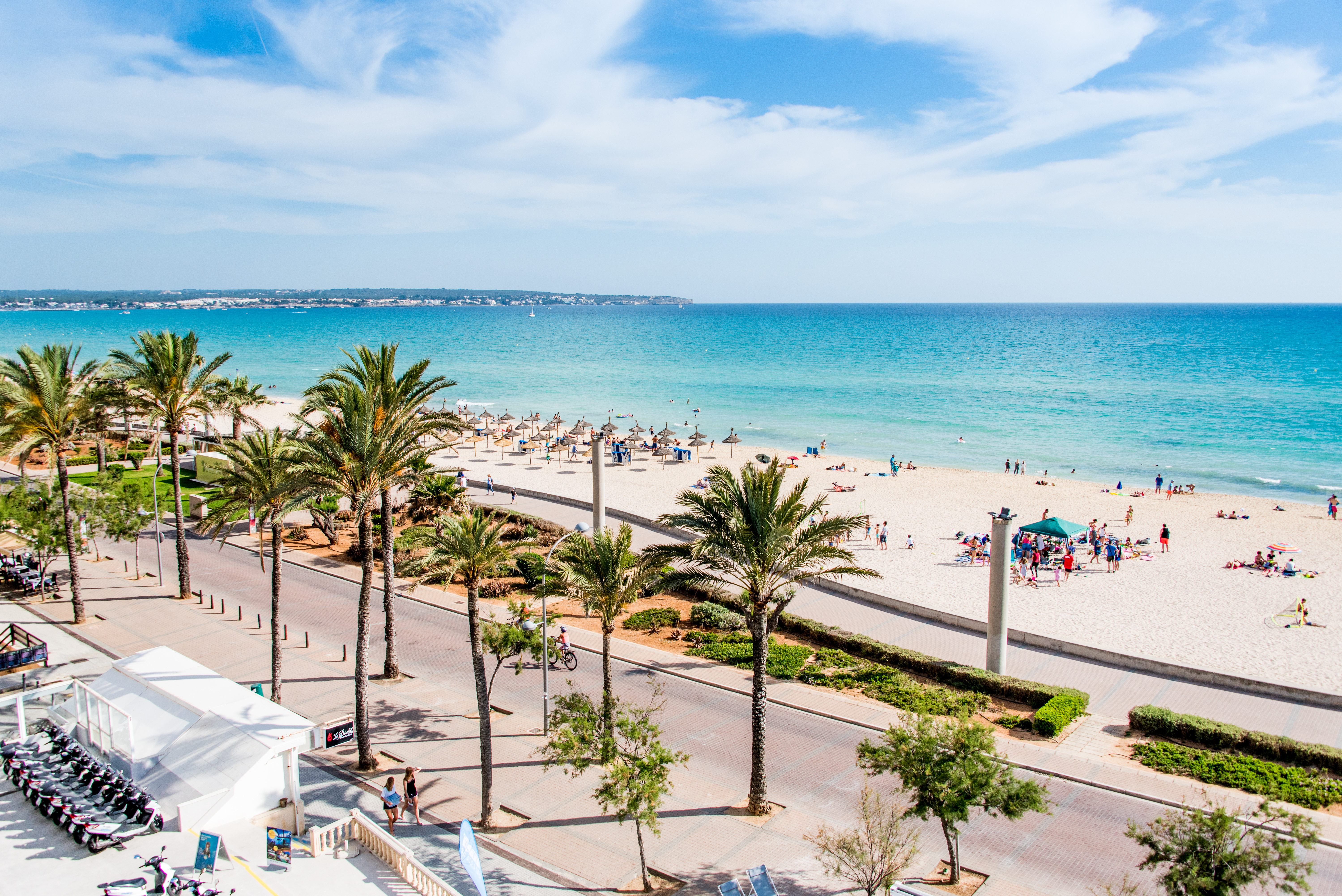 Vue depuis le Ballermann sur la plage d'El Arenal