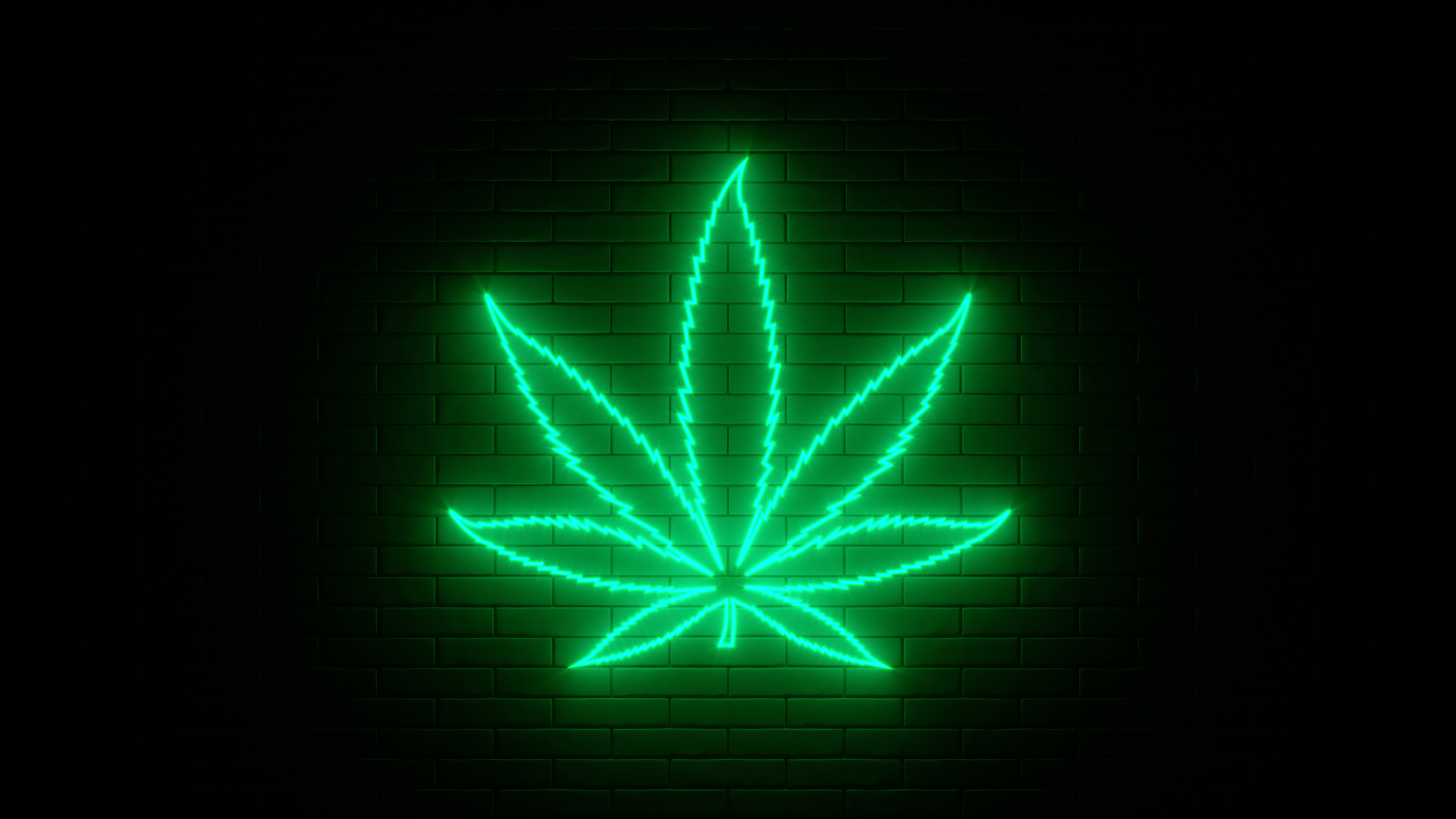 Cannabis Social Clubs (CSC) in Mallorca - Cannabis leaf as a green LED