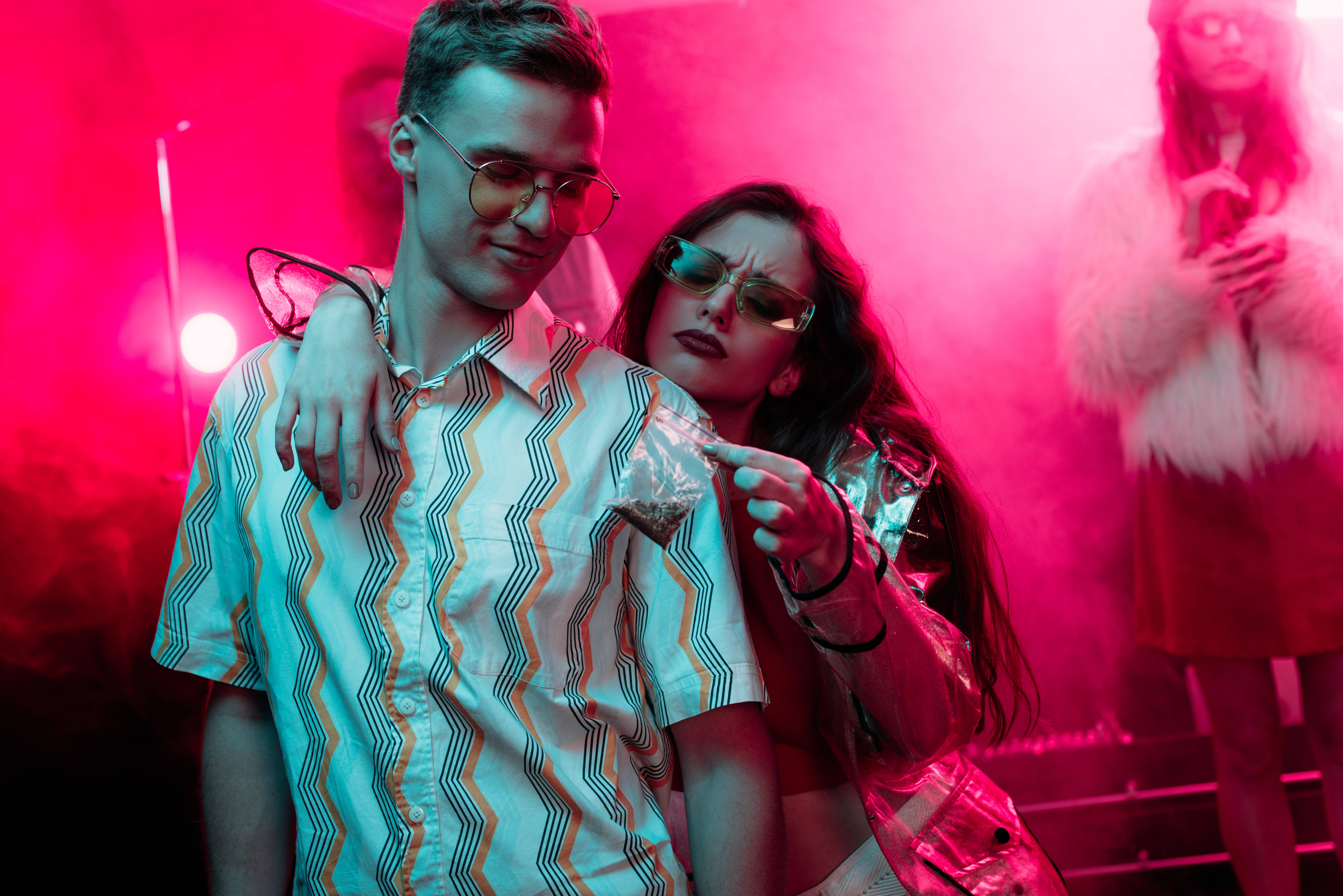 Couple enjoying freshly purchased weed in a Cannabis Social Club (CSC) in Port de Sóller