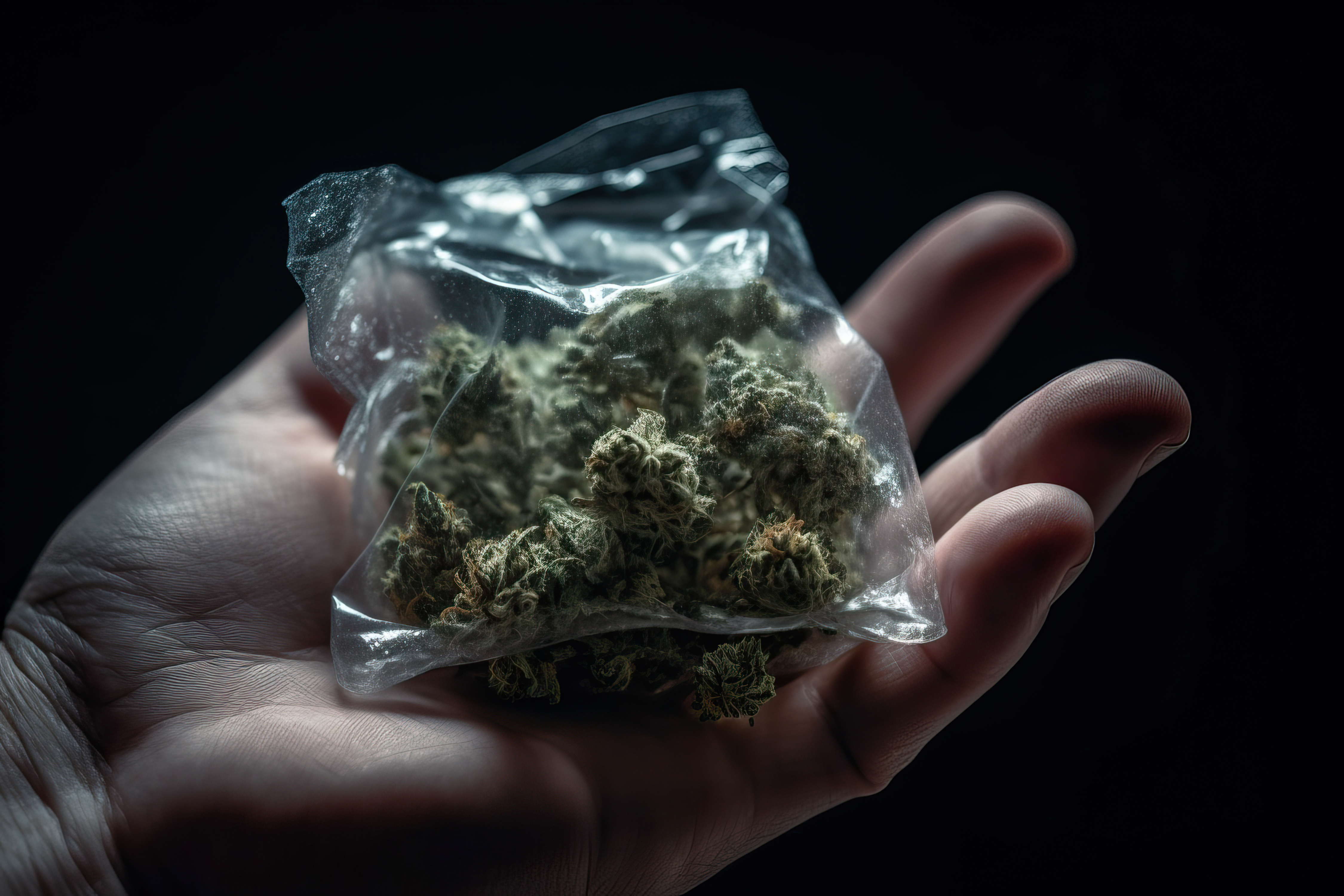 Vers verpakte cannabis, klaar voor verkoop in een CSC in Portals Nous