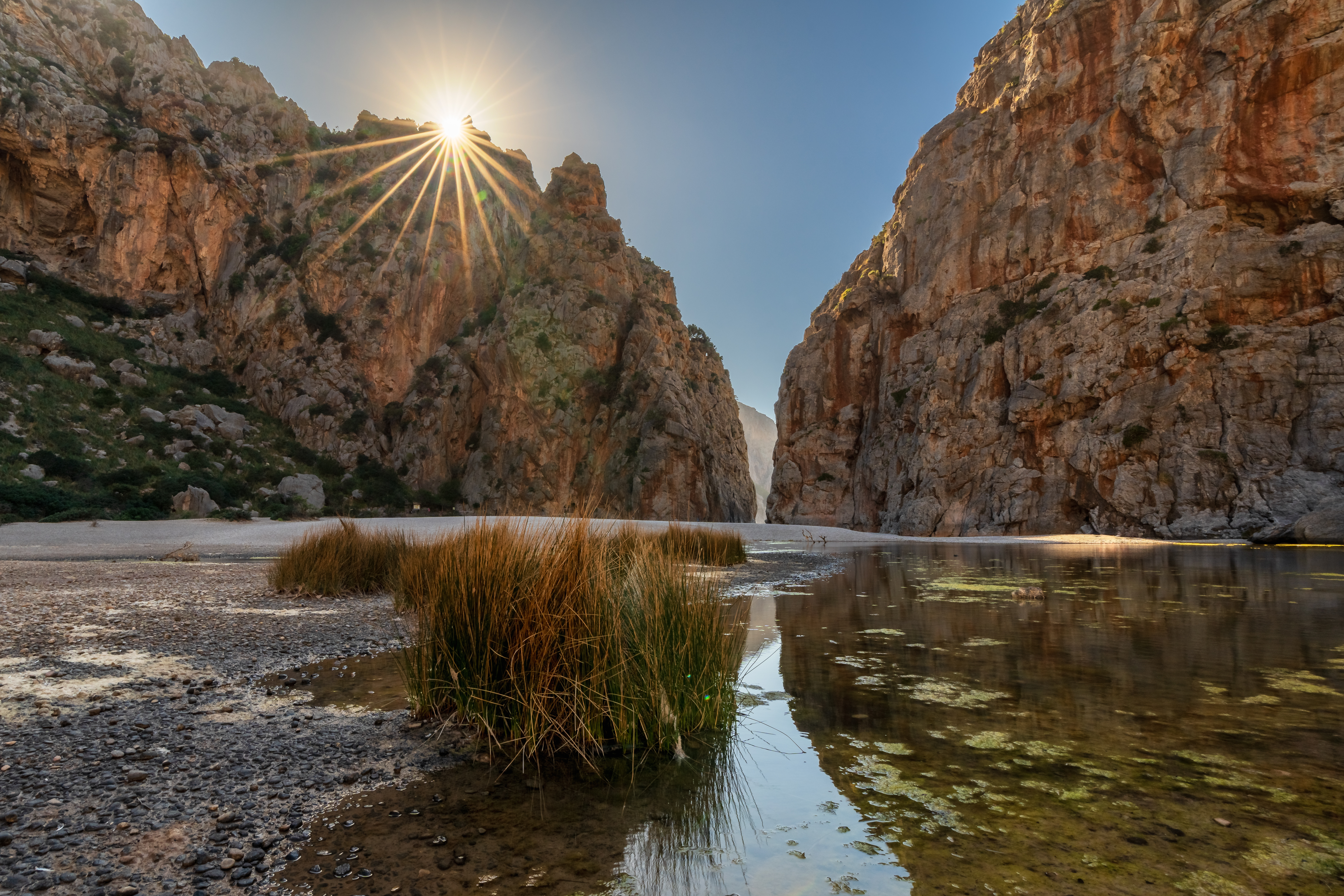 Sa Calobra in the evening light in dreamlike colors