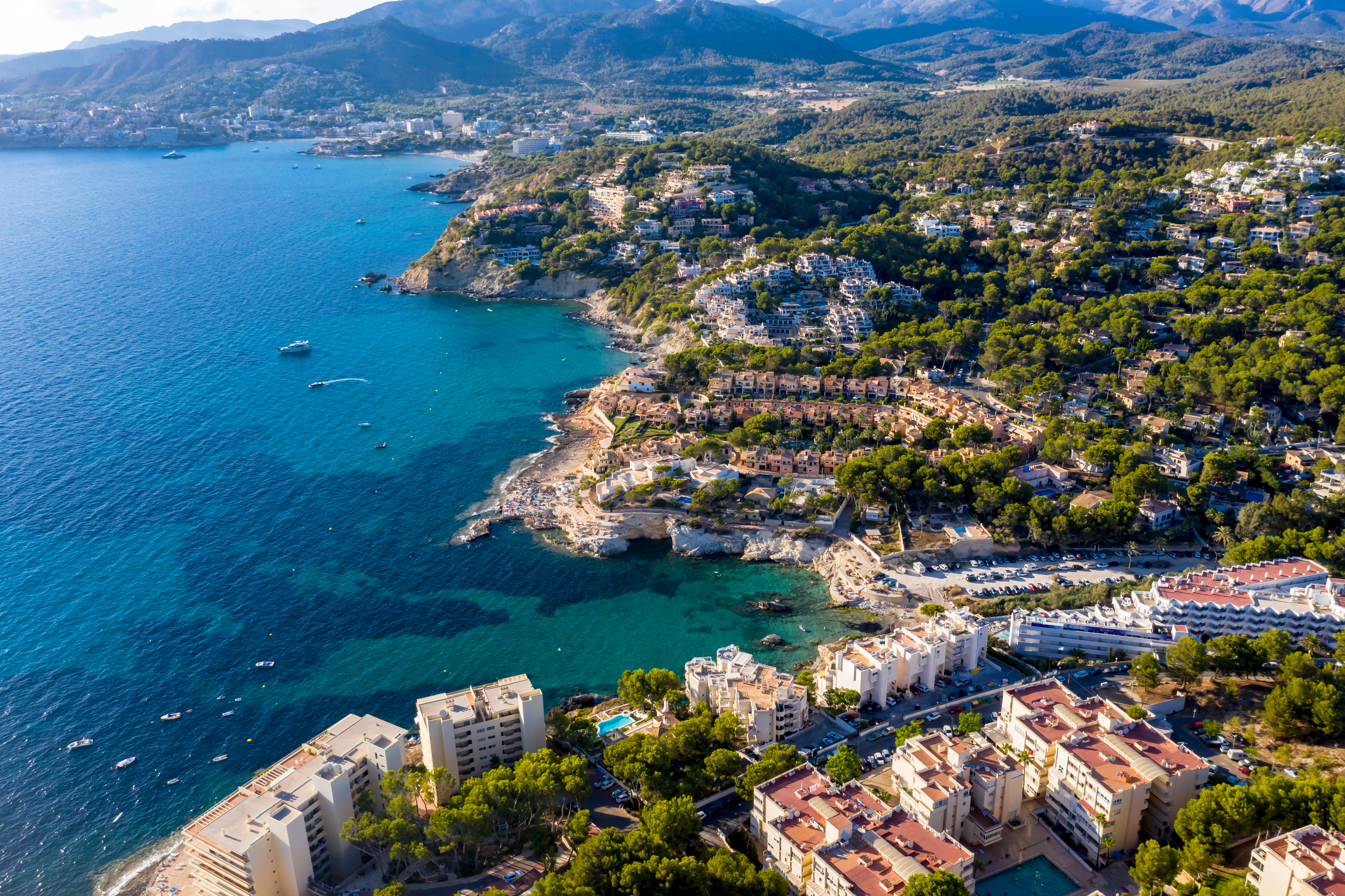 Vista aérea de la bahía de Costa de la Calma