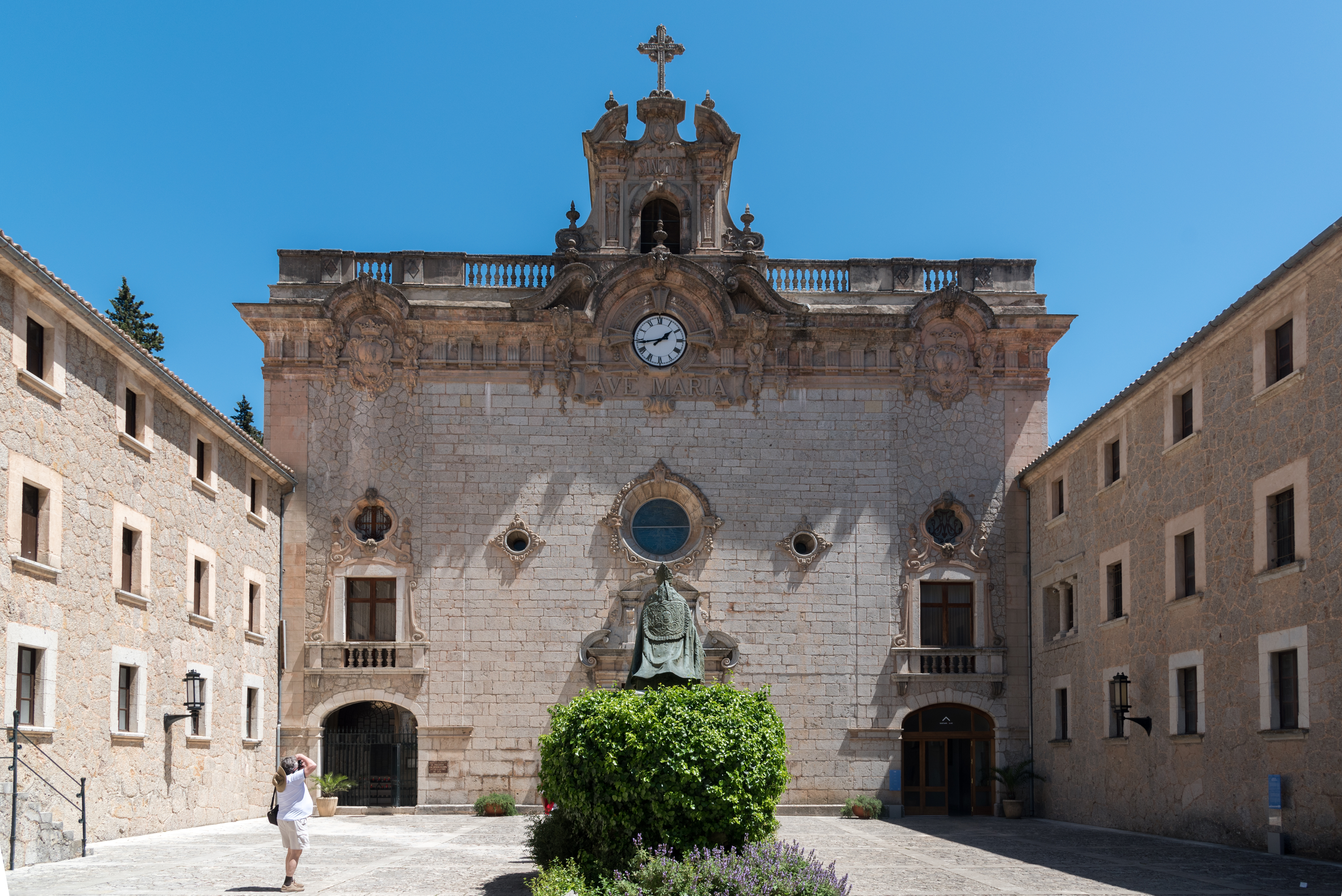 Courtyard of the famous Monastery of Lluc