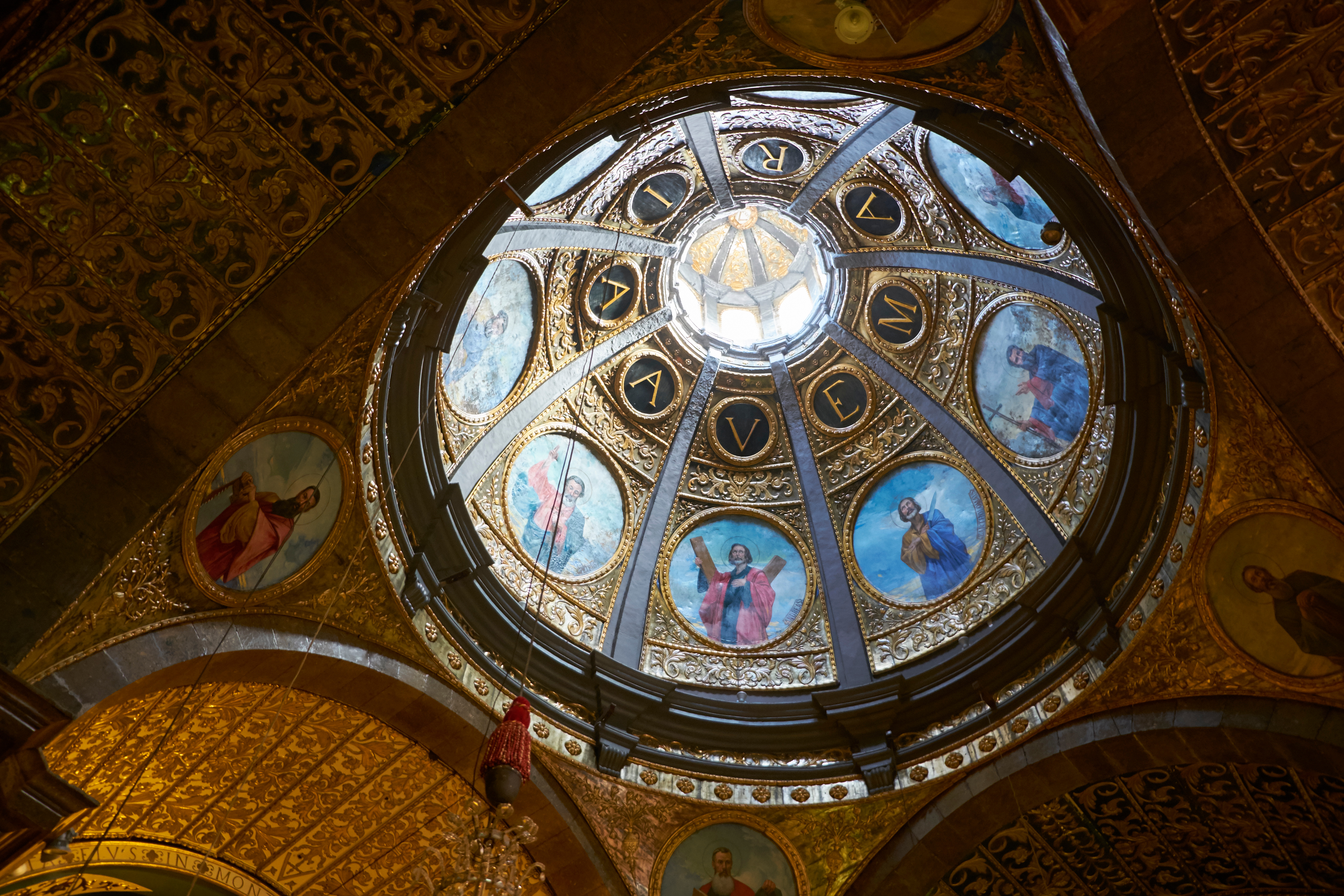 Glass dome of the Basilica of the Monastery of Lluc