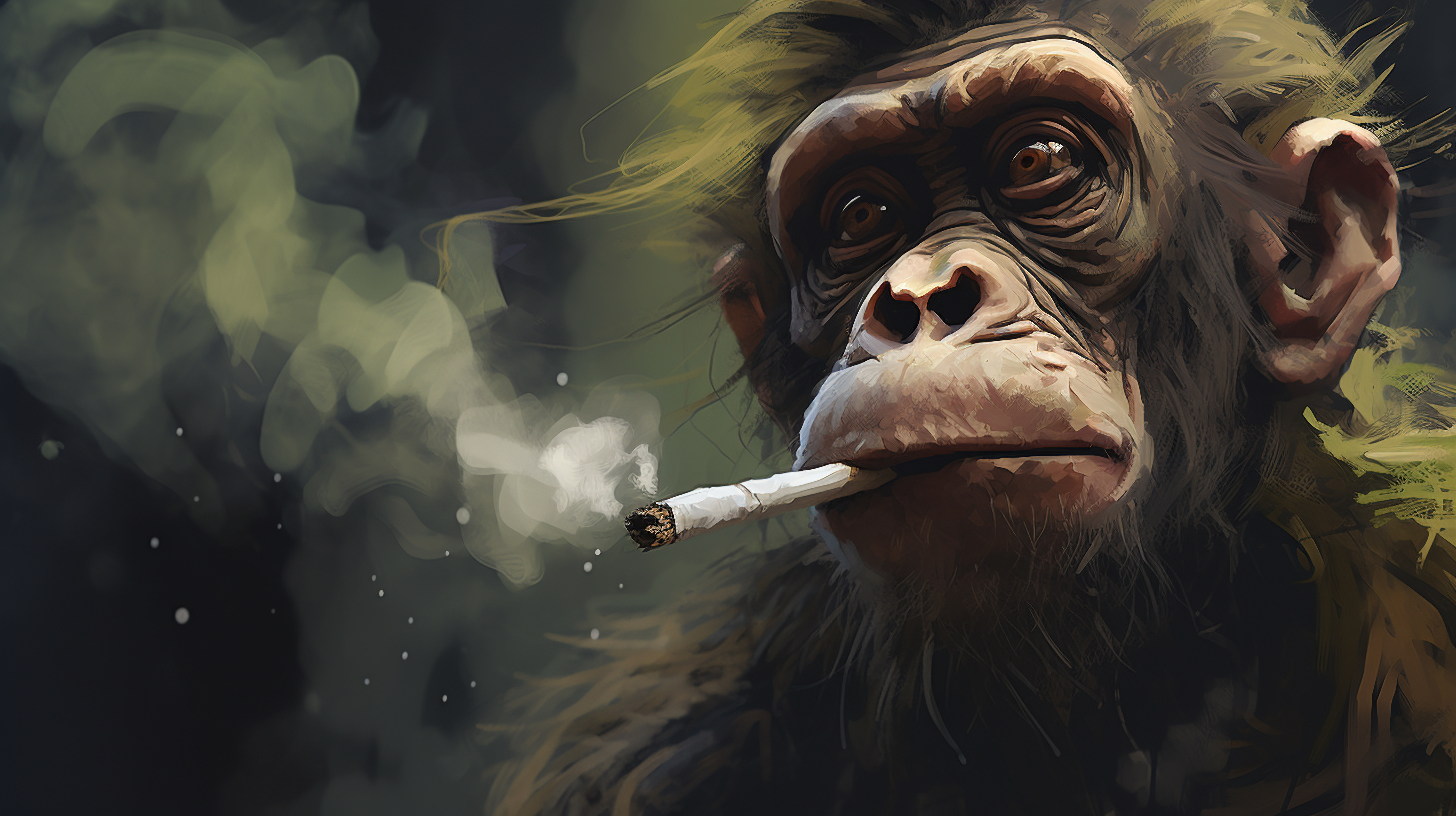 Macaco fumando cannabis - Cannabis Social Clubs (CSC) em Costa de la Calma