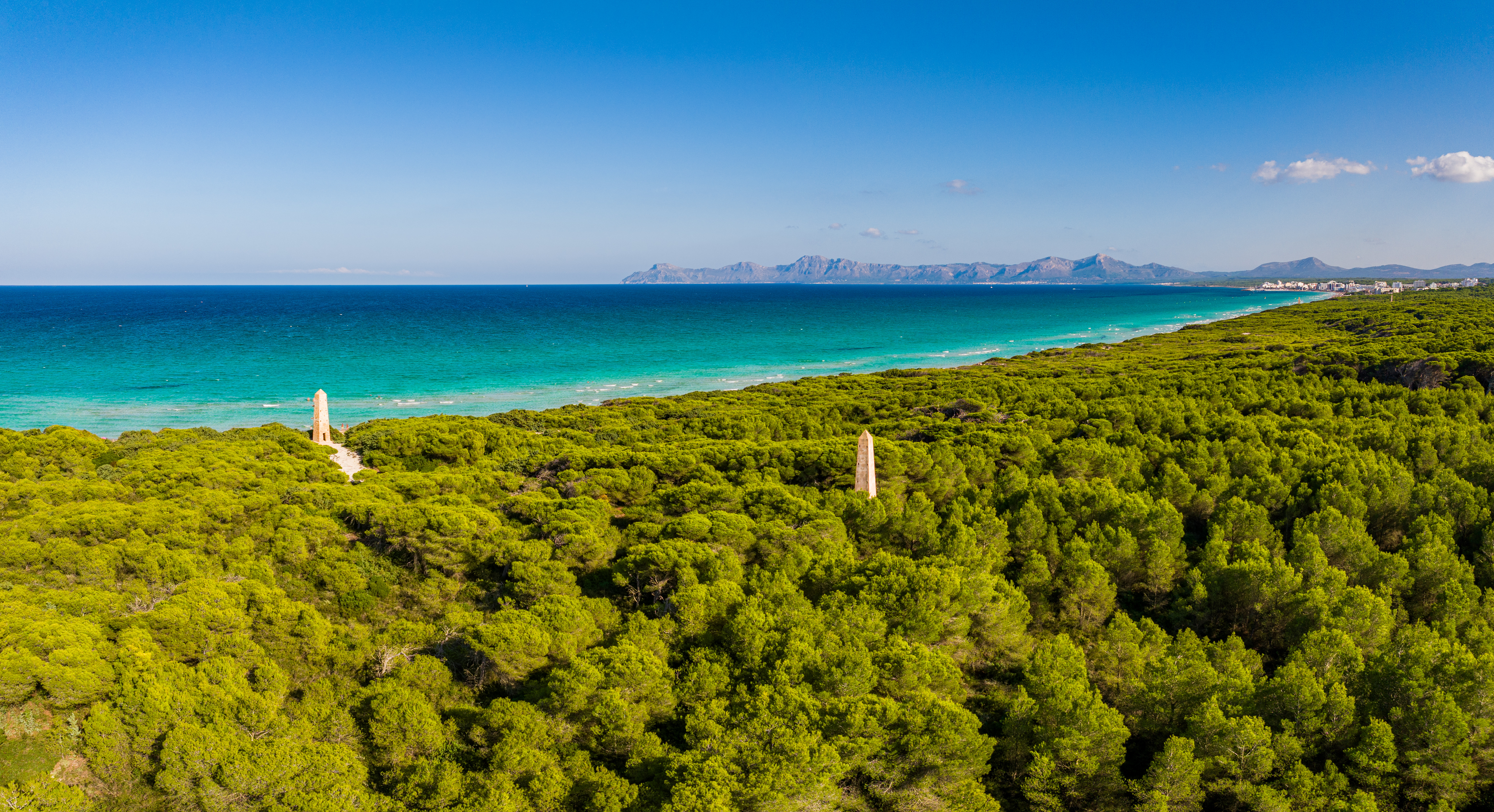 Playa de Muro'daki Albufera doğal rezervinin görünümü