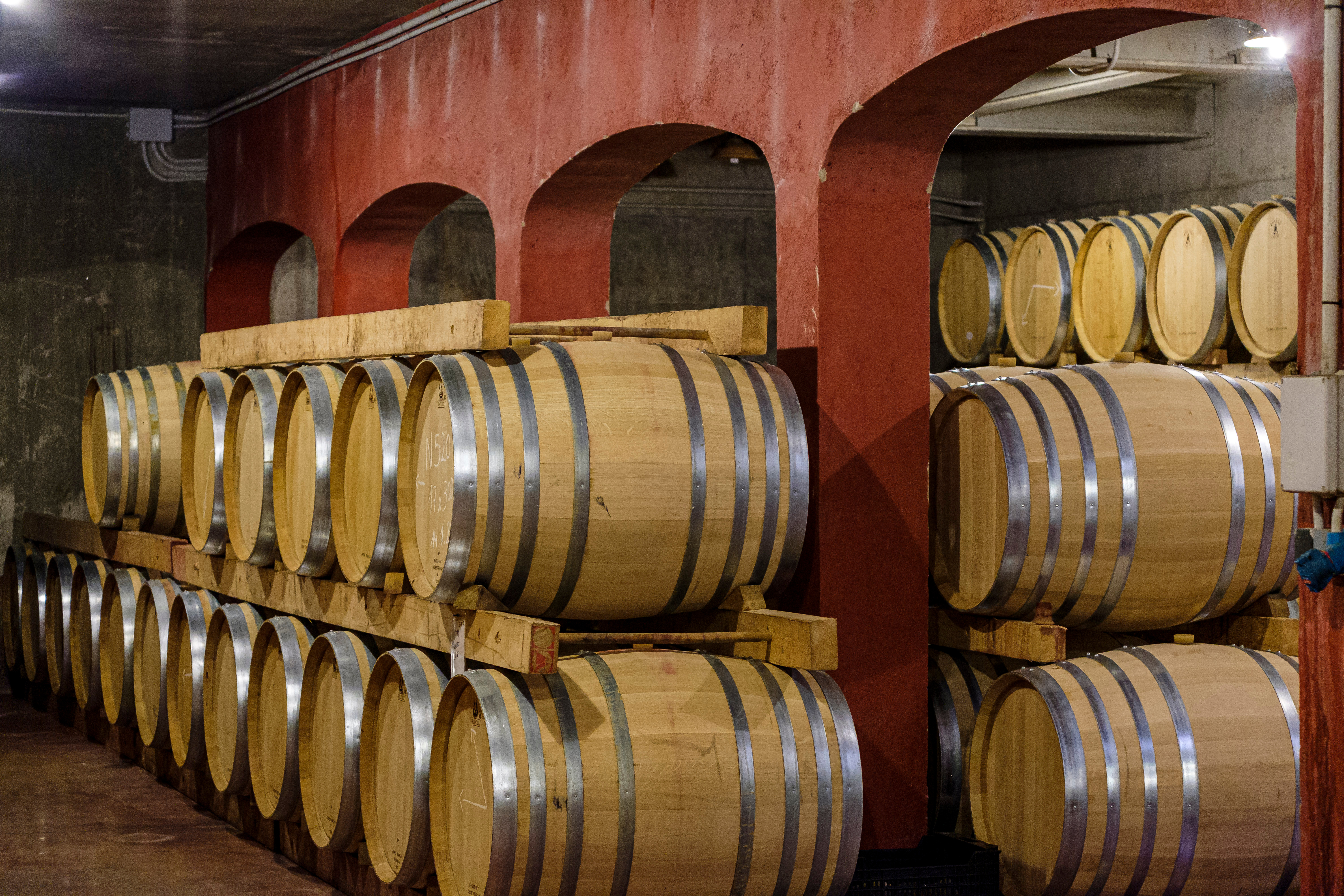 Fine wines are still aged in oak barrels in Santa Maria del Cami