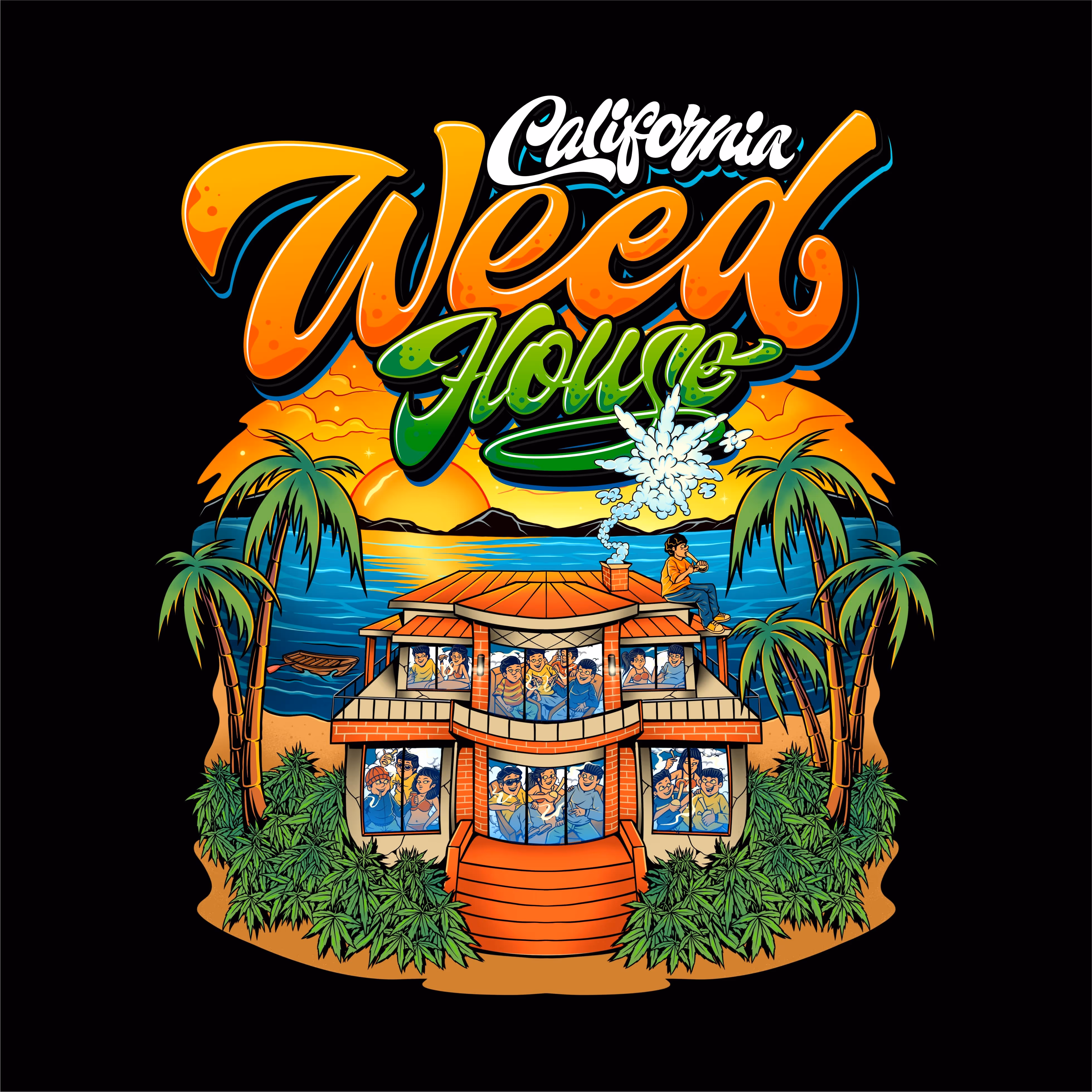 #715 California Weed House in Palma Interieur